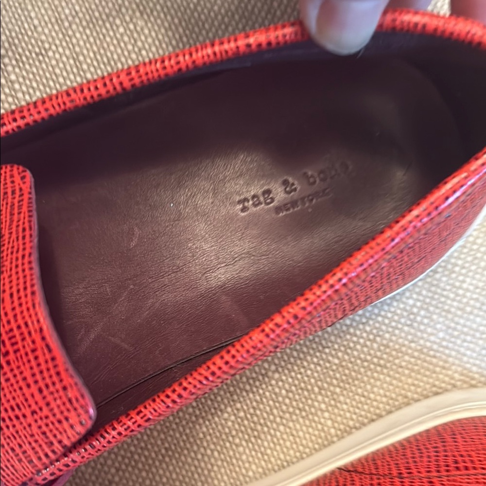 Rag & Bone Vibrant Red Loafers